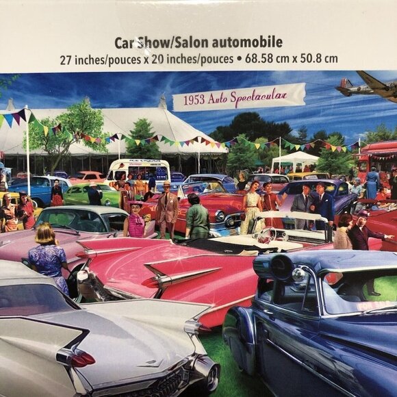 Big Ben Vintage Classic Car Show 1953 Puzzle 1000 Pcs Jigsaw Automobile Vehicle - Picture 6 of 9